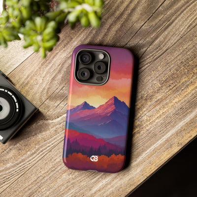 Crimson Mountain Dusk · Tough Phone Case for iPhone