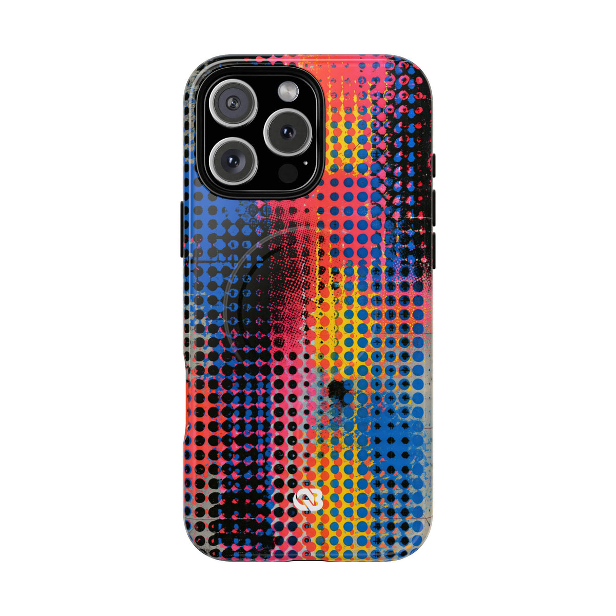 Chromatic Halftone Grid · Tough 2.0 Magnetic Phone Case for iPhone · Blue