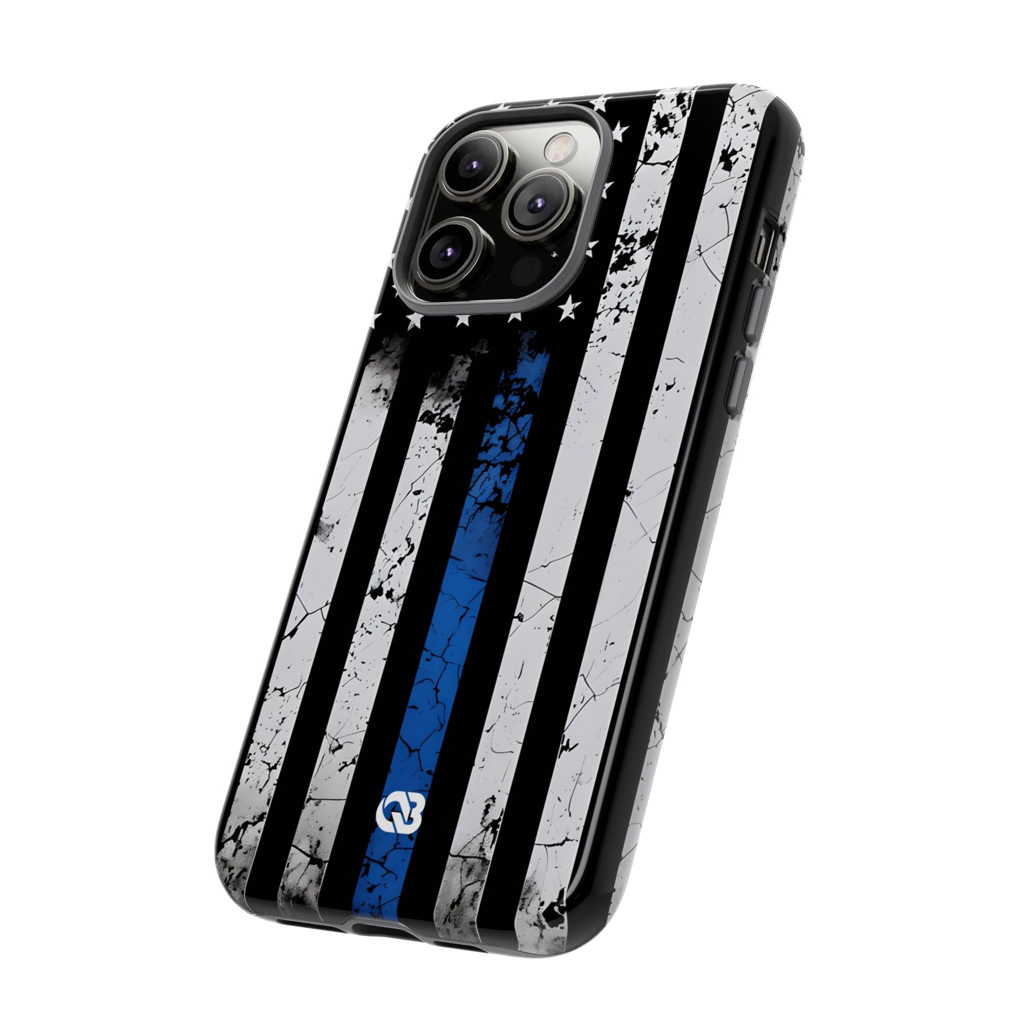 Gritty Cobalt Flag · Tough Phone Case for iPhone