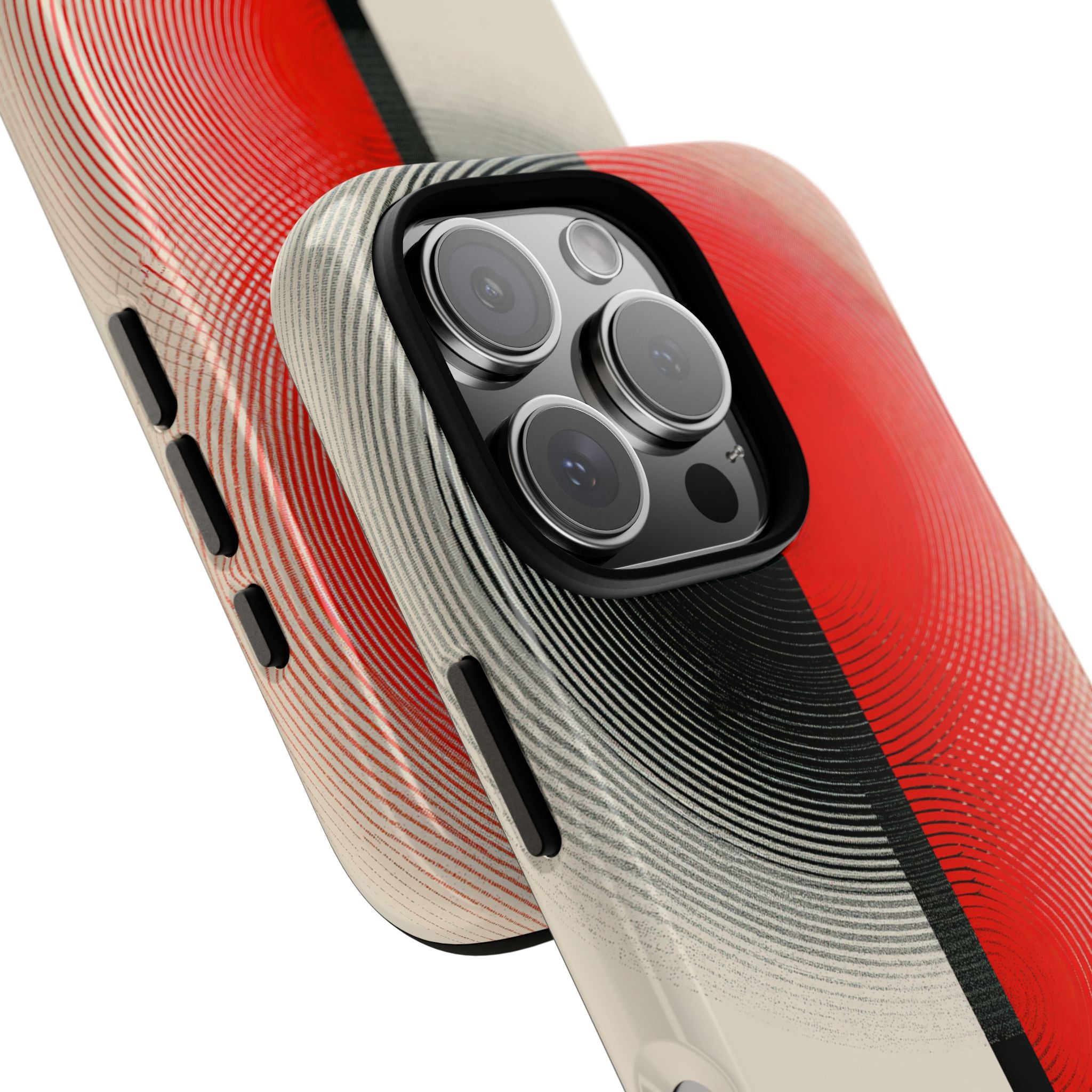 Red Tough Phone Case for iPhone - Split Signal Red