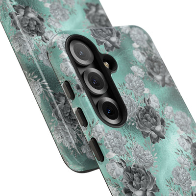 Frost Mint Floral · Tough Phone Case for Samsung