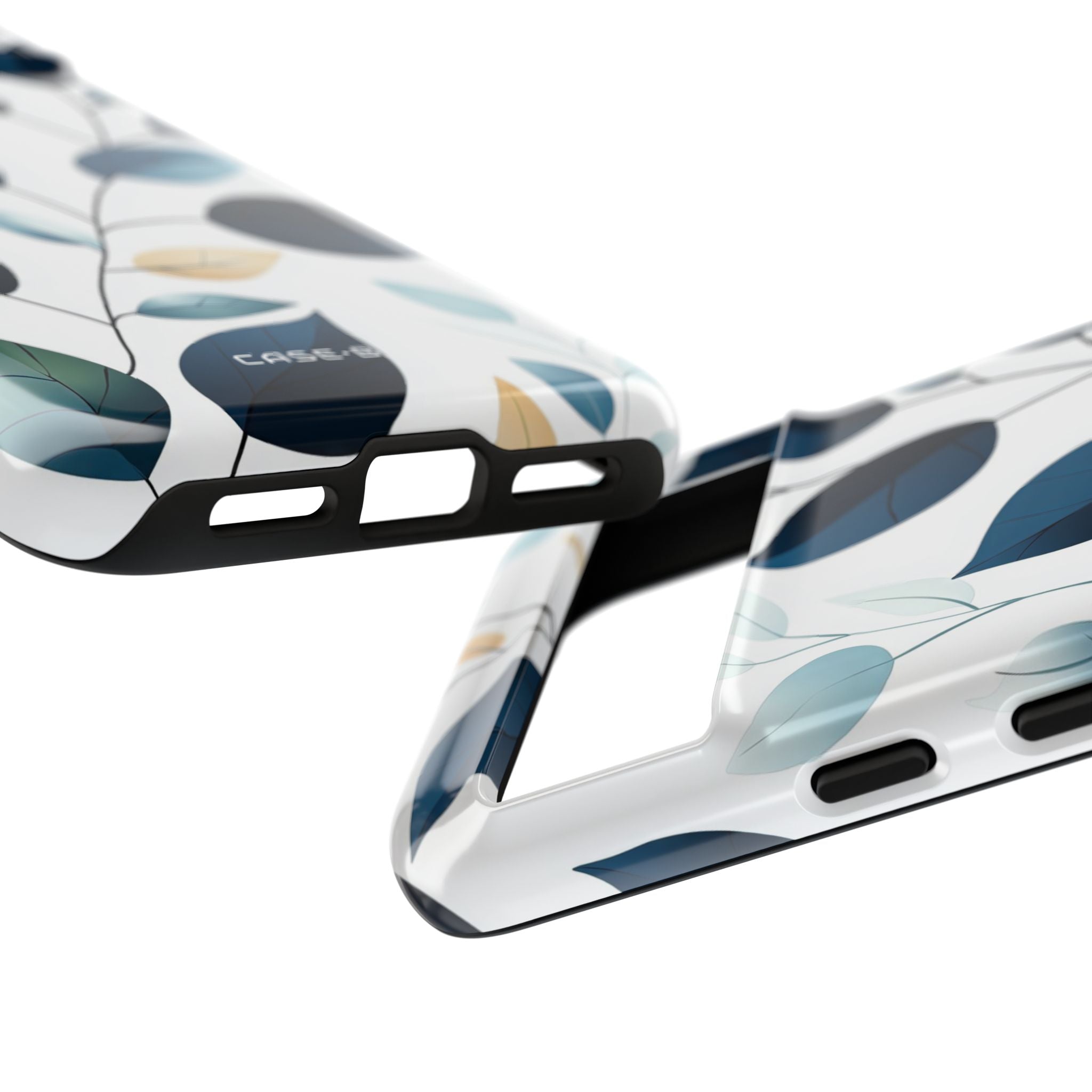 Navy Leaf Veins Google Pixel 8 Case - Tough