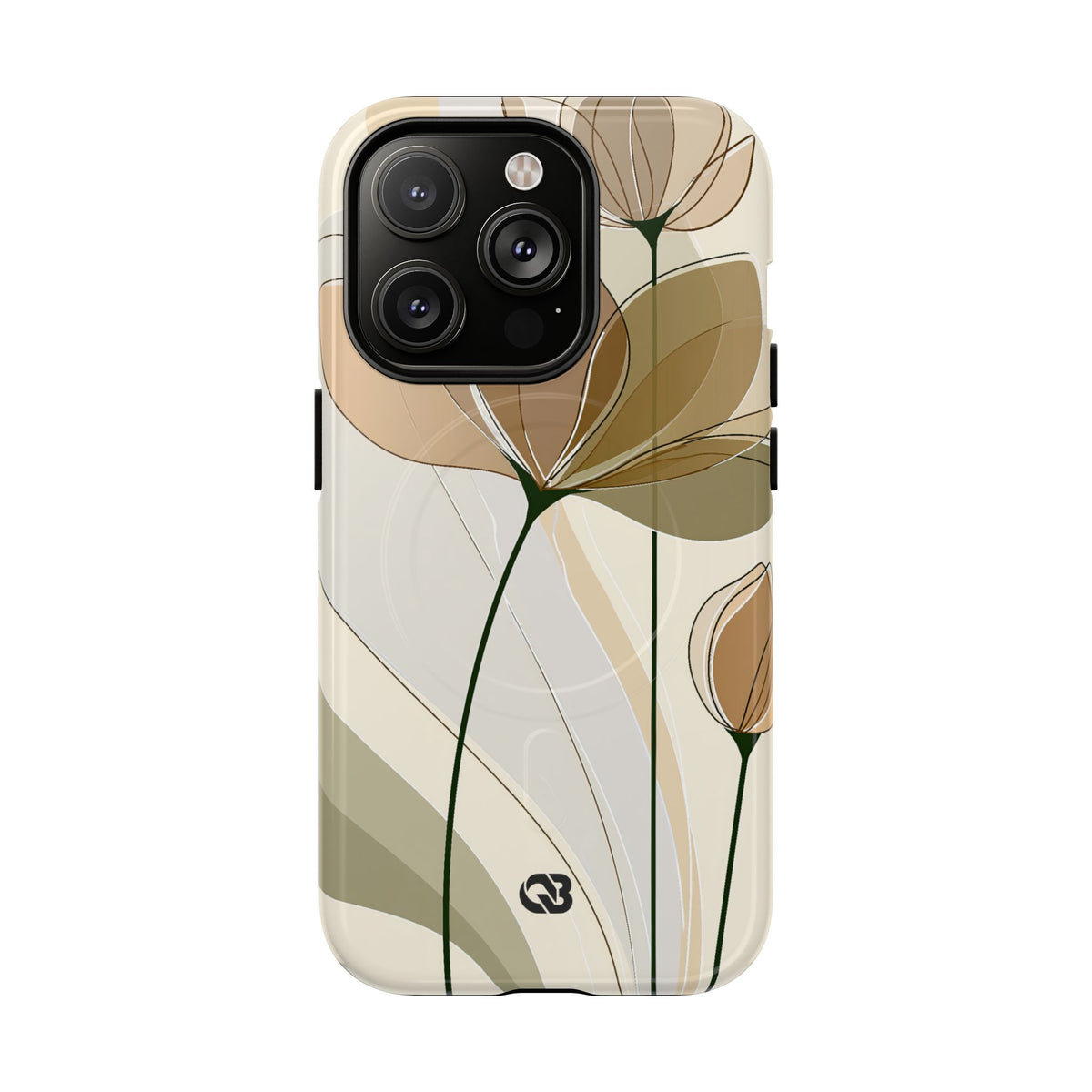 Translucent Petal Contour · Tough 2.0 Magnetic Phone Case for iPhone · Beige