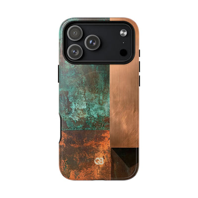 Teal Tough 2.0 Magsafe Phone Case for iPhone - Verdigris Copper Slab