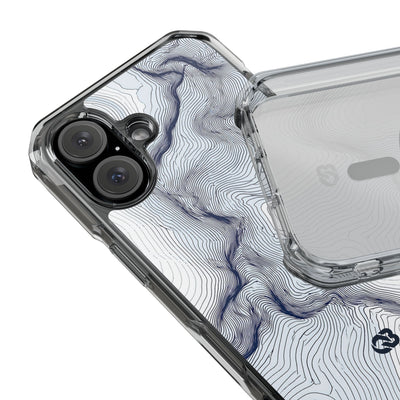 Nordic Ridge Contour · Clear Impact Magnetic Phone Case for iPhone · White