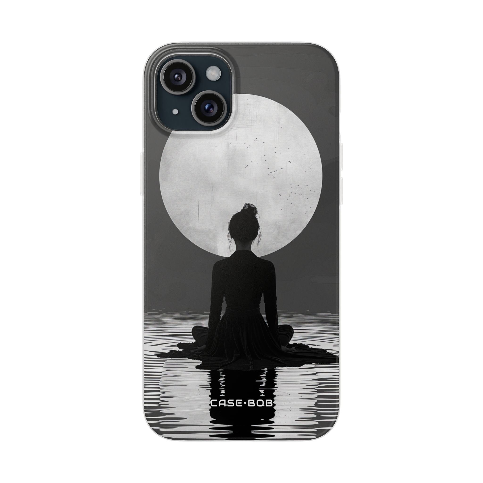Silhouette Moonlight iPhone 15 Plus Cover - Blød