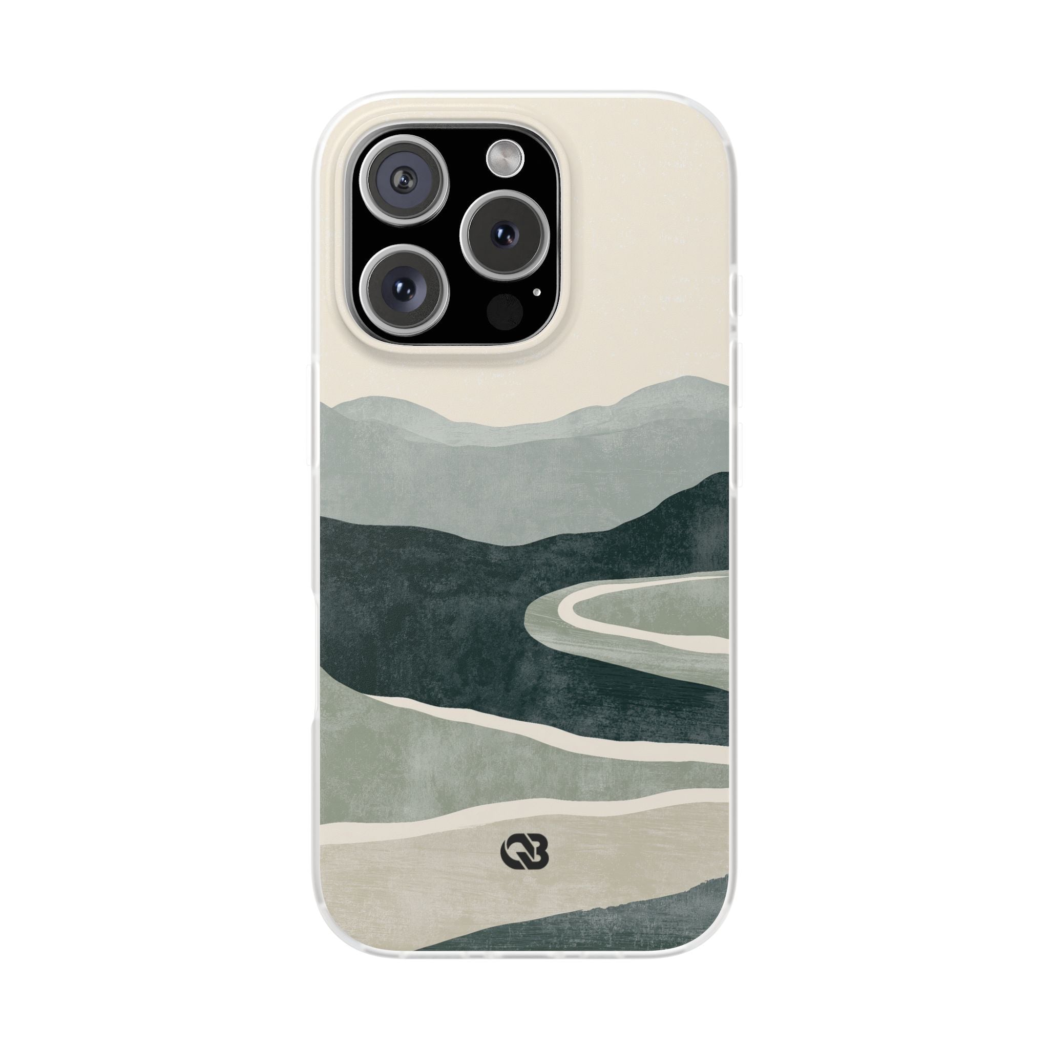 Green Lite Phone Case for iPhone - Misty Sage Valley