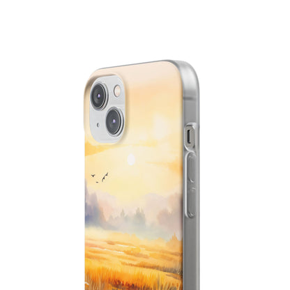 Glühender Sonnenaufgang iPhone 14 Case - Soft