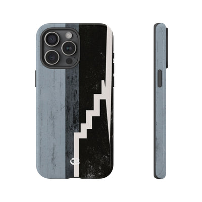 Grey Tough Phone Case for iPhone - Industrial Concrete Void