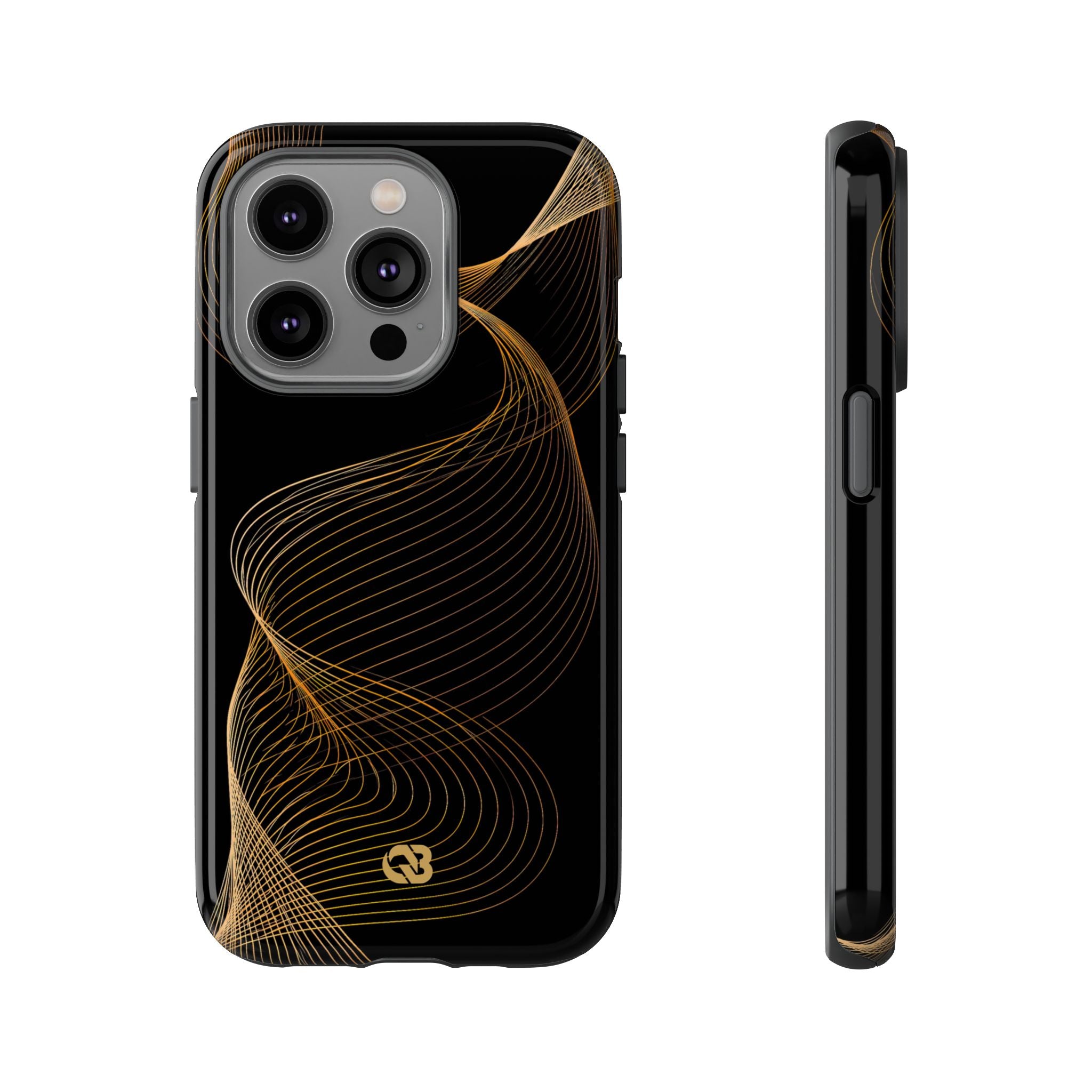 Gold Tough Phone Case for iPhone - Burnished Bronze Helix