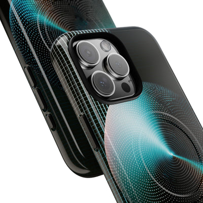 Blue Tough 2.0 Magsafe Phone Case for iPhone - Cyan Vector Sphere