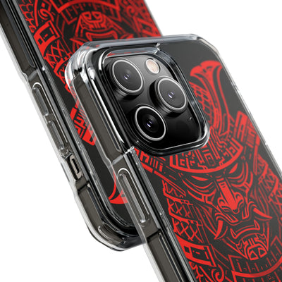 Crimson Kabuto · Clear Impact Magnetic Phone Case for iPhone · Red