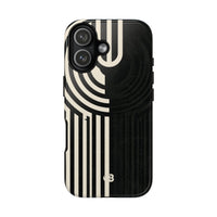 Beige Tough Phone Case for iPhone - Monolith Ivory Signal