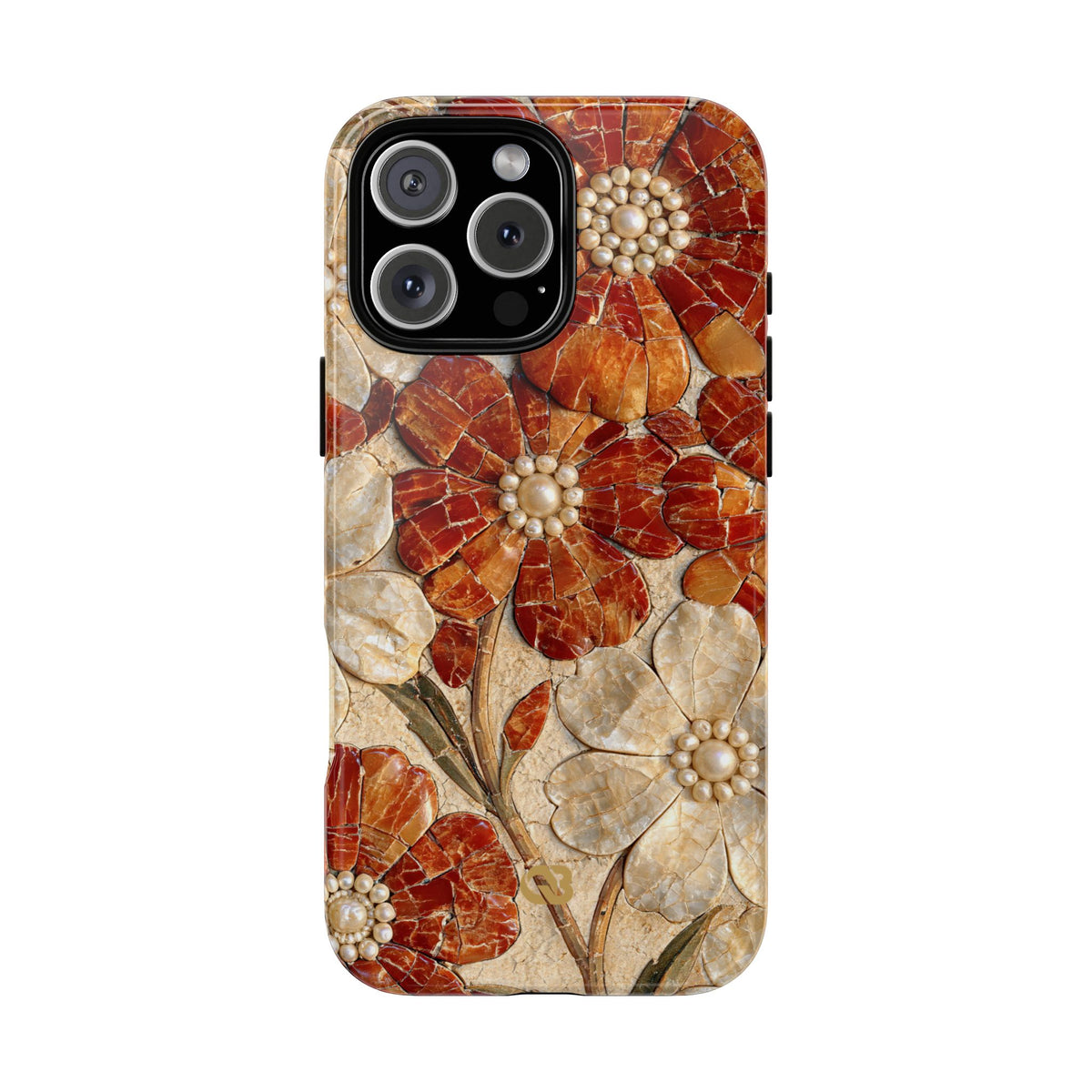 Carnelian Pearl Bloom · Tough Phone Case for iPhone · Orange