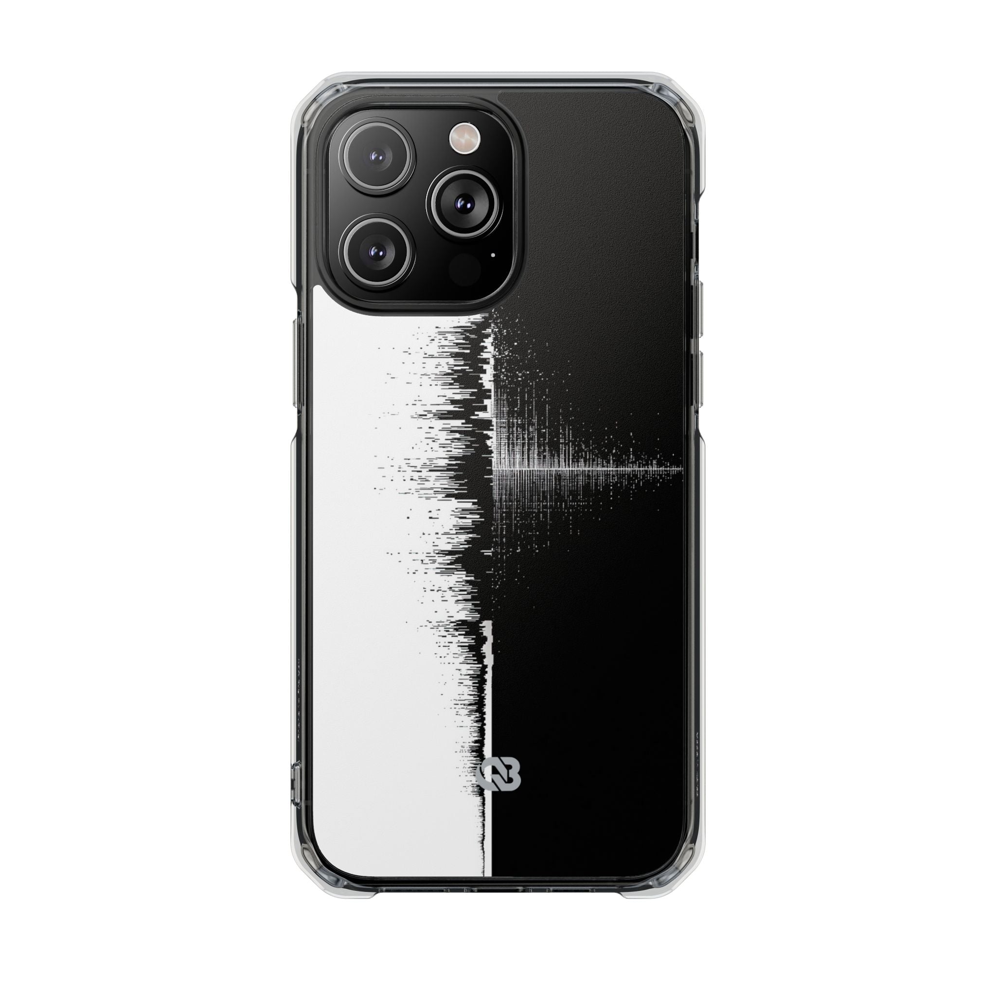 Black Impact MagSafe Phone Case for iPhone - Static Signal Split