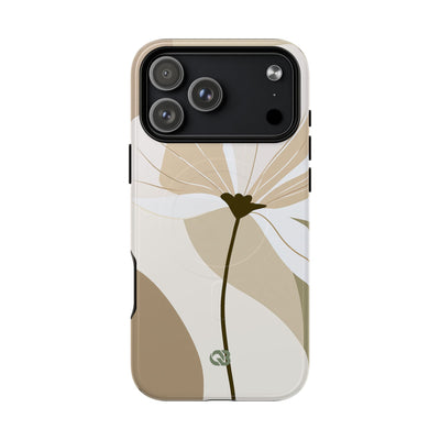 Beige Tough 2.0 Magsafe Phone Case for iPhone - Sage Linen Magnolia