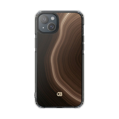 Brown Impact MagSafe Phone Case for iPhone - Bronzed Canyon Relief