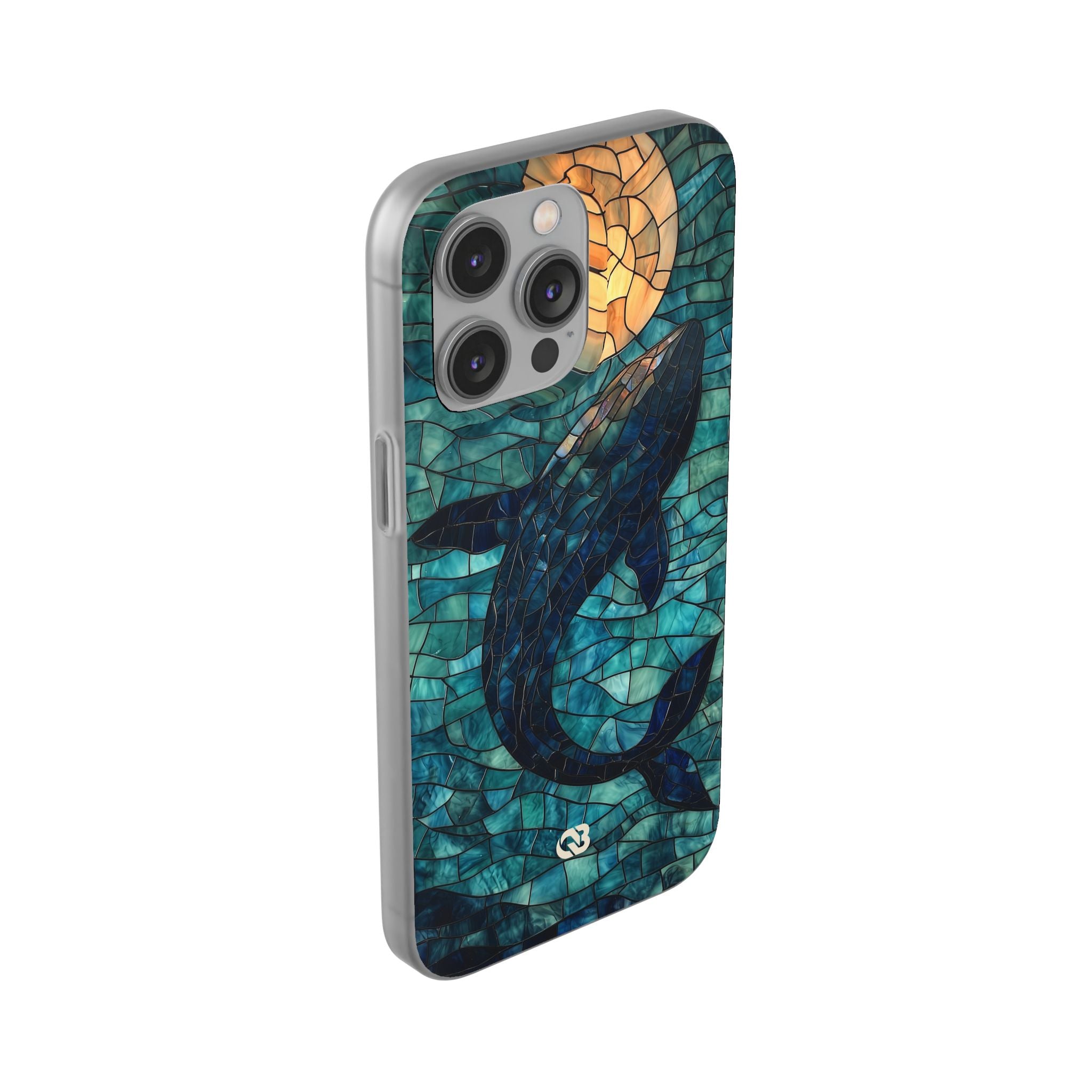 Stained Moon Whale · Soft Telefoncover for iPhone