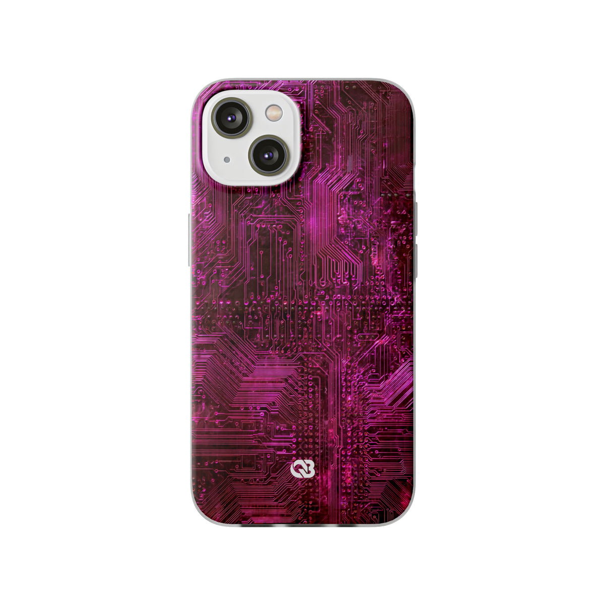 Magenta Circuit Trace · Lite Phone Case for iPhone ·  Pink