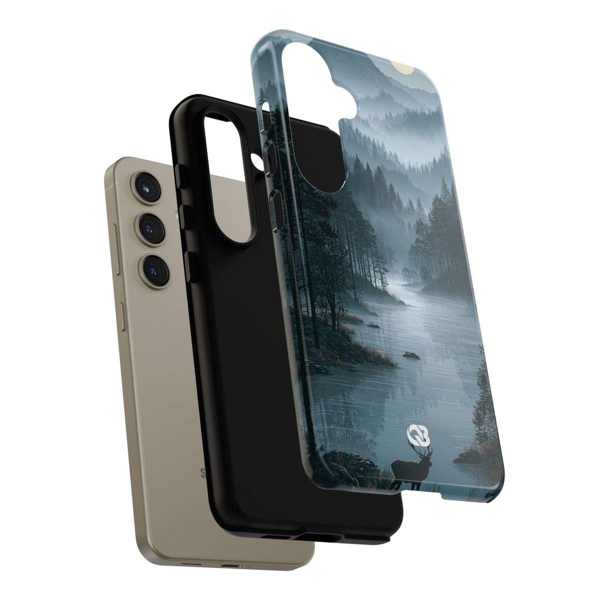 Silent Nordic Fjord · Tough Phone Case for Samsung · Blue