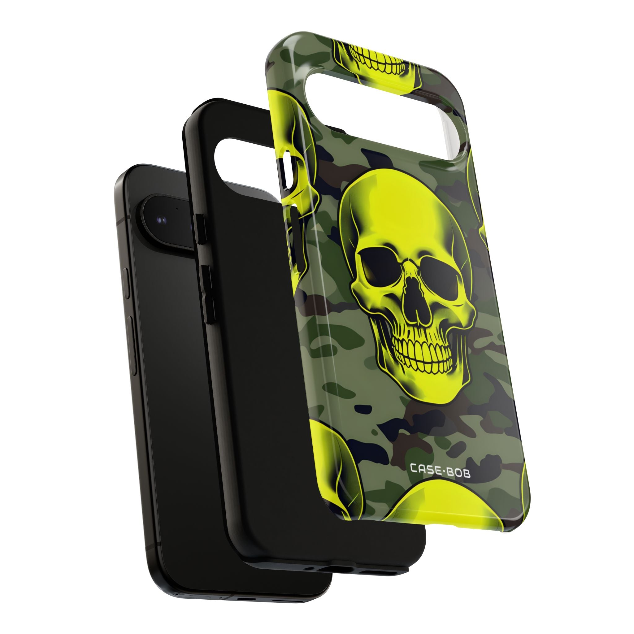Neon Skull Camo Google Pixel 9 Pro XL Case - Tough