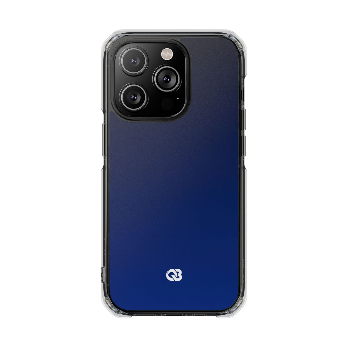 Midnight Cobalt Gradient · Clear Impact Magnetic Phone Case for iPhone · Blue