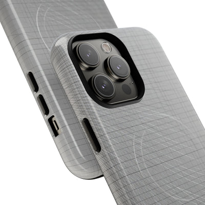 Grey Tough 2.0 Magsafe Phone Case for iPhone - Chrome Mesh Warp