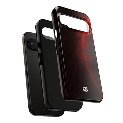 Red Tough Phone Case for Google Pixel - Solar Crimson Flare