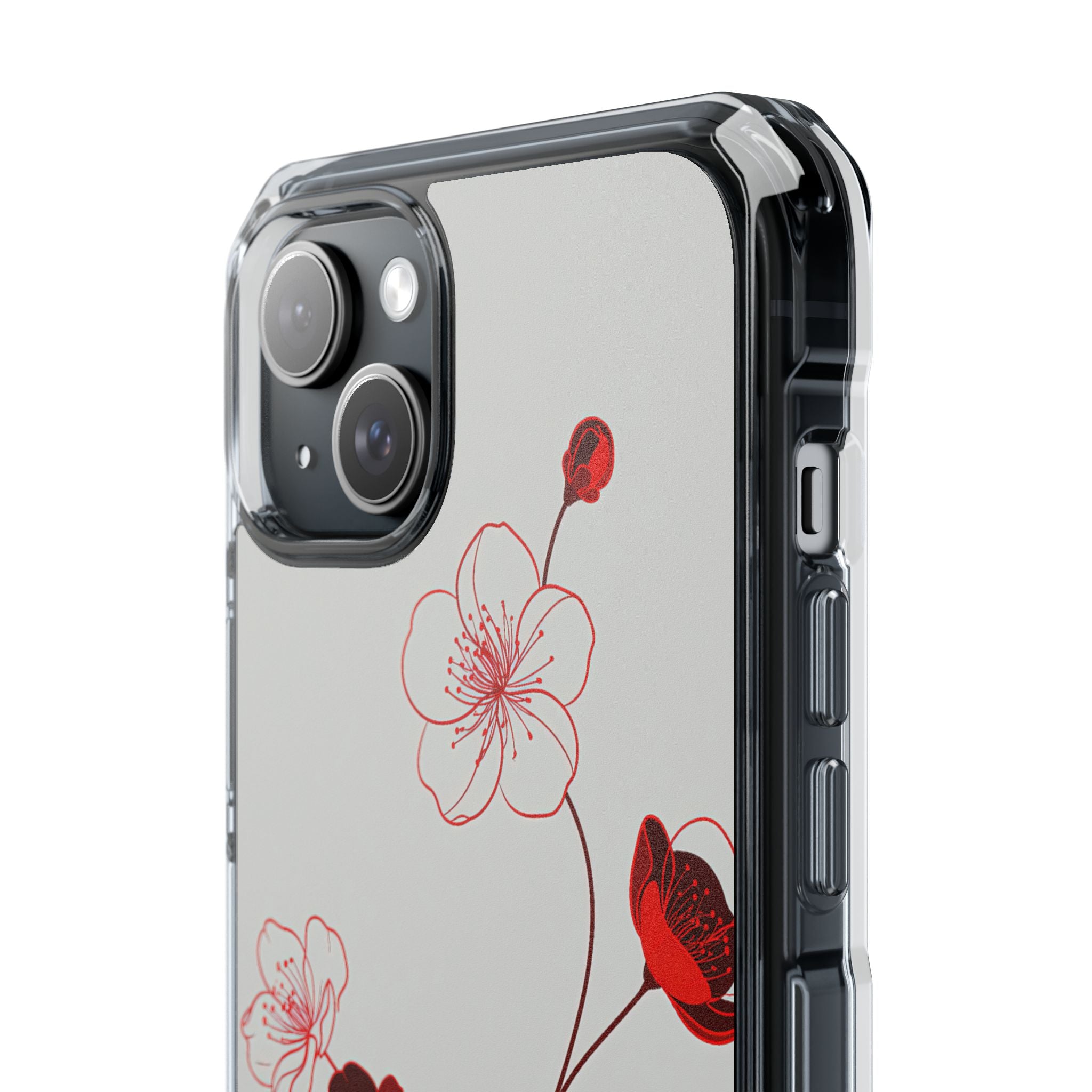 Red Impact MagSafe Phone Case for iPhone - Kyoto Ember Bloom