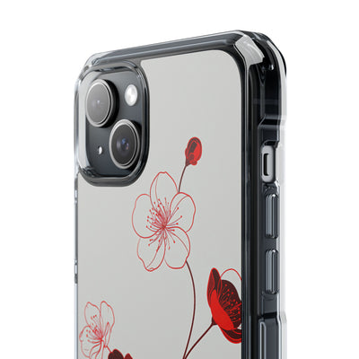 Red Impact MagSafe Phone Case for iPhone - Kyoto Ember Bloom