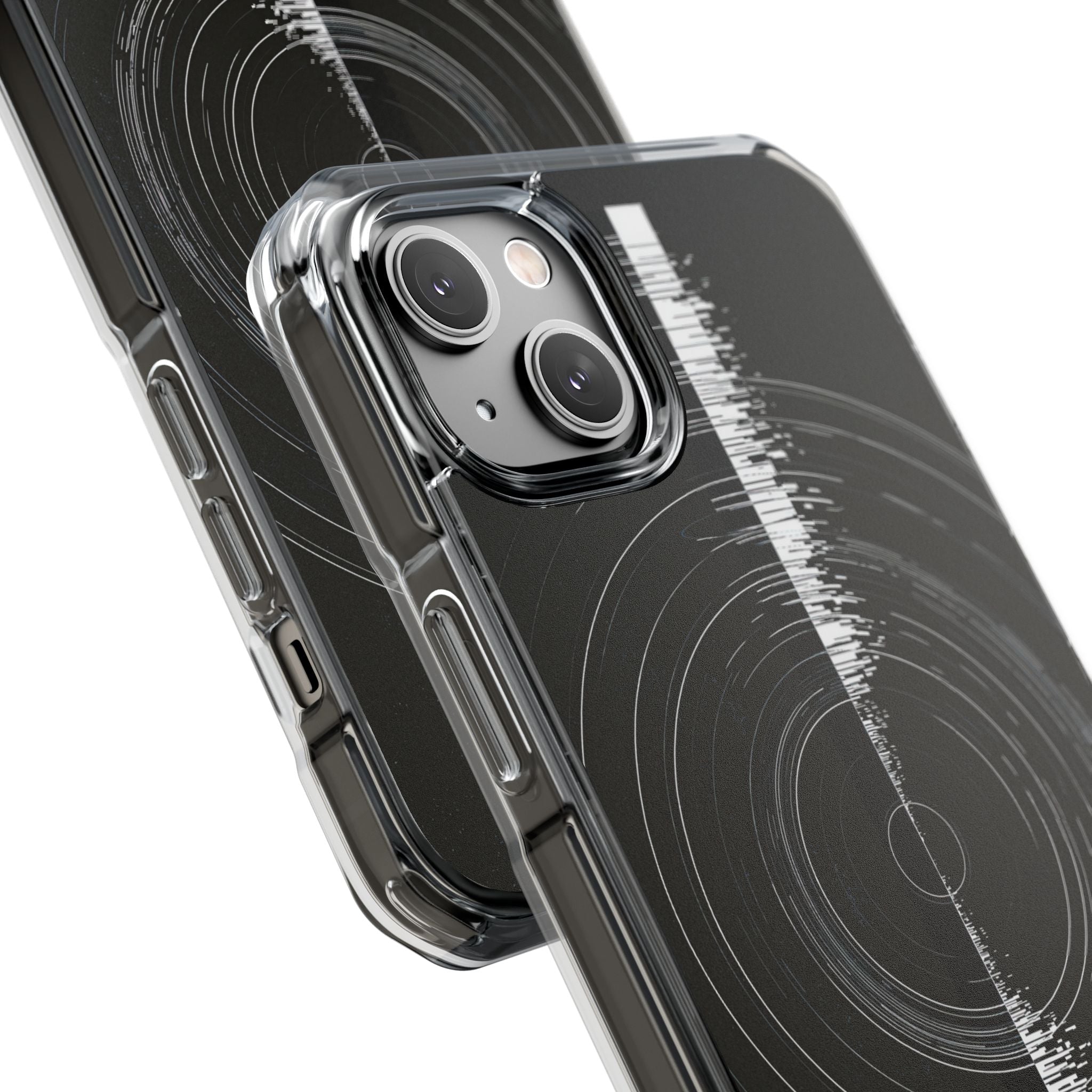 Black Impact MagSafe Phone Case for iPhone - Obsidian Orbital Signal
