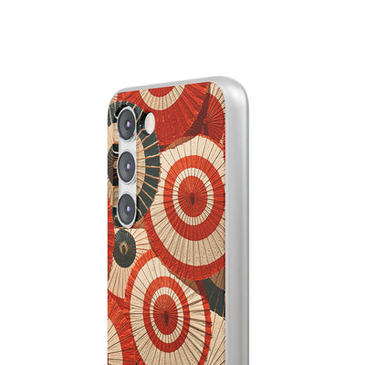 Vermilion Wagasa Motif · Lite Phone Case for Samsung · Red