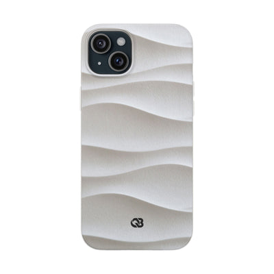 Sculpted Dune Relief · Lite Phone Case for iPhone ·  White