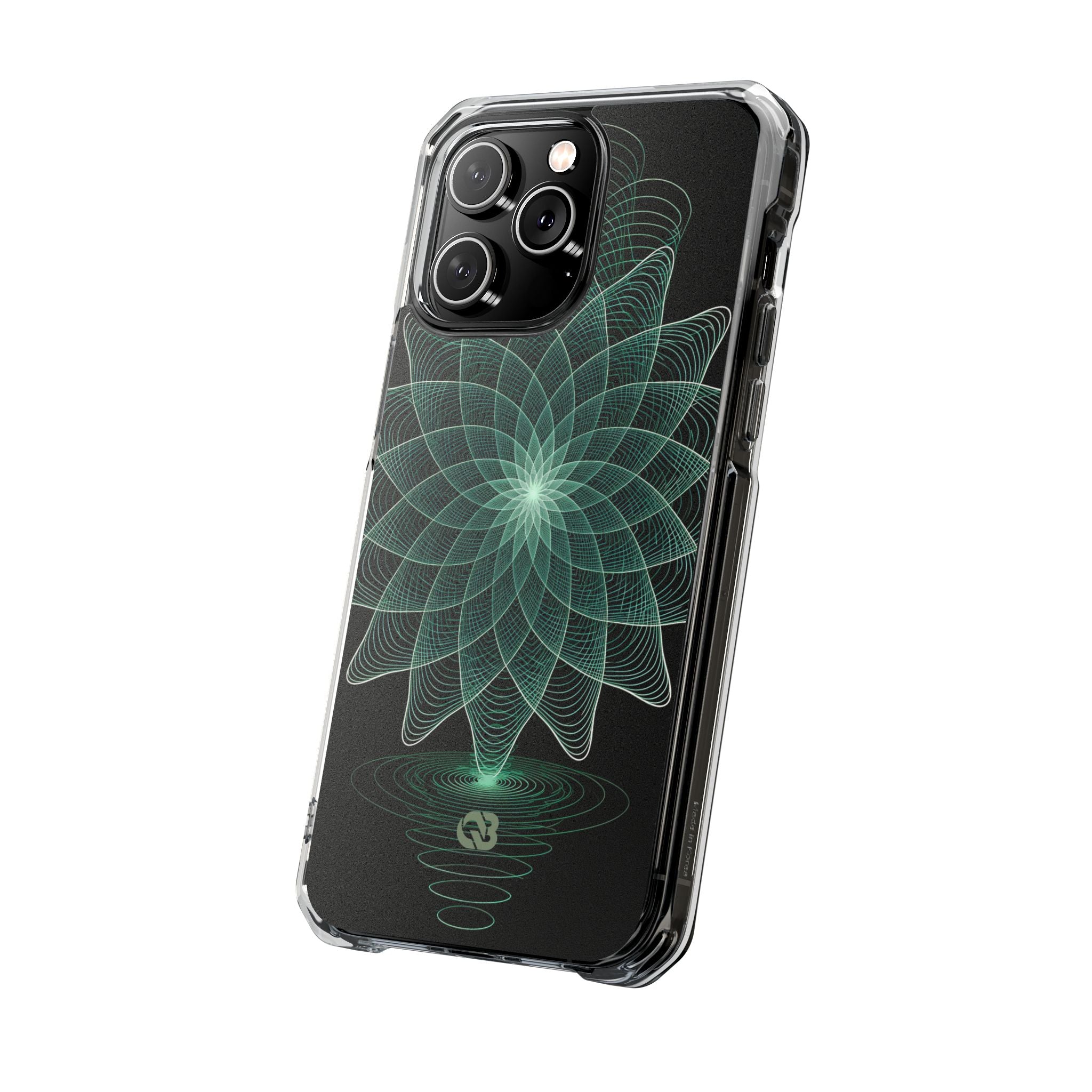 Green Impact MagSafe Phone Case for iPhone - Cyan Signal Bloom