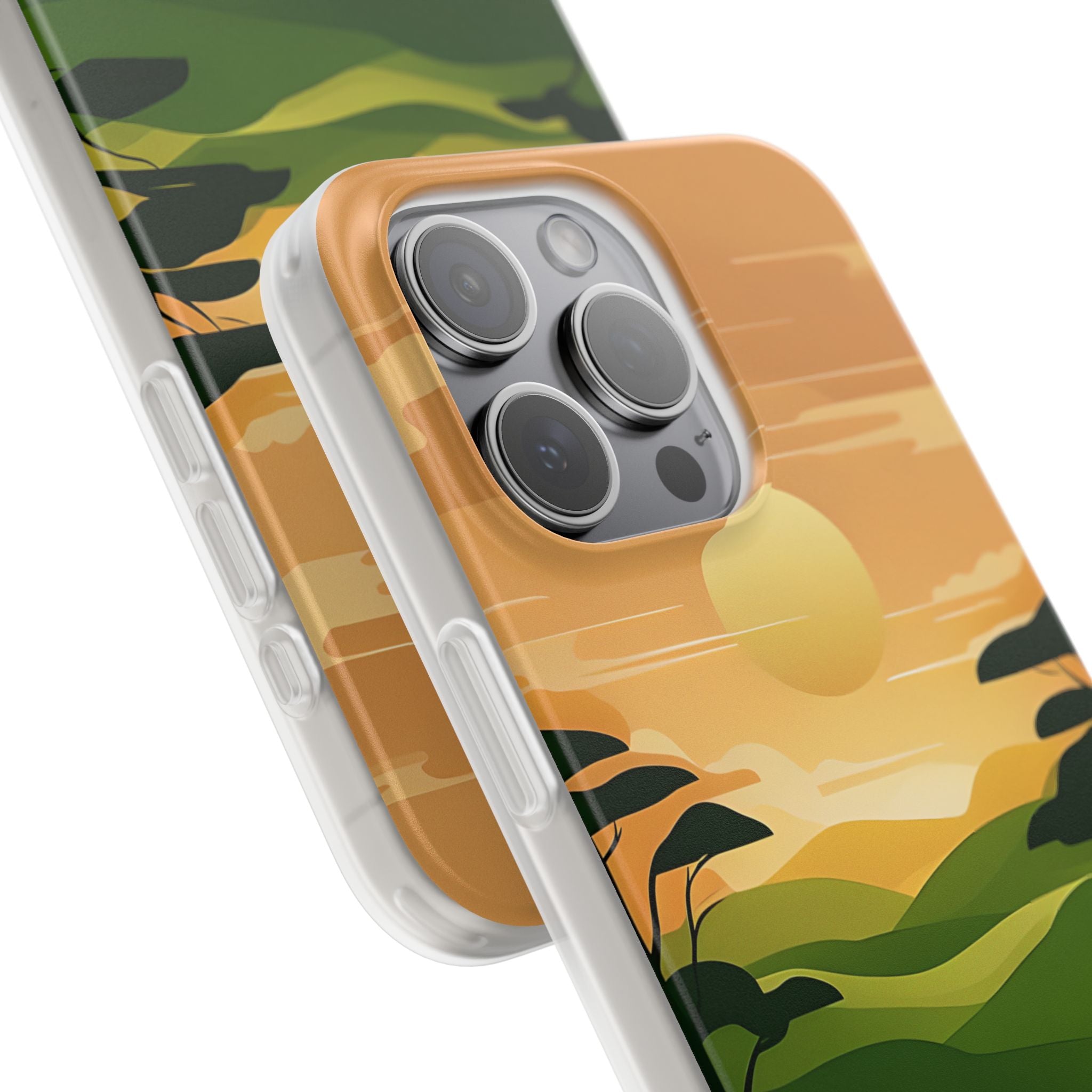 Verdant Horizon Sun · Soft Phone Case for iPhone