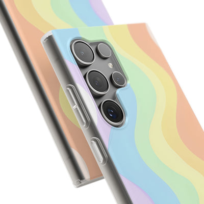 Pastel Ripple Flow · Soft Handyhülle für Samsung