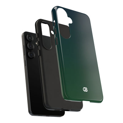 Green Tough Phone Case for Samsung - Midnight Pine Horizon