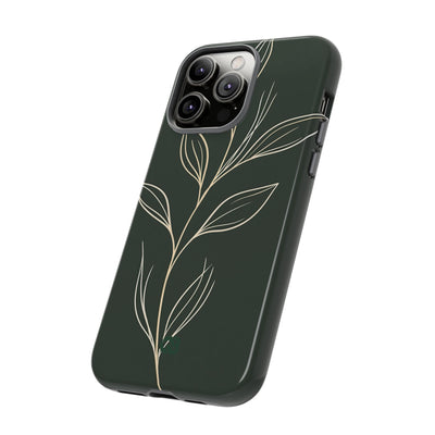 Green Tough Phone Case for iPhone - Deep Moss Willow
