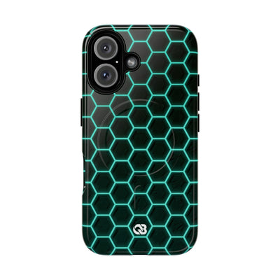 Neon Hex Spectrum · Tough 2.0 Magnetic Phone Case for iPhone · Teal