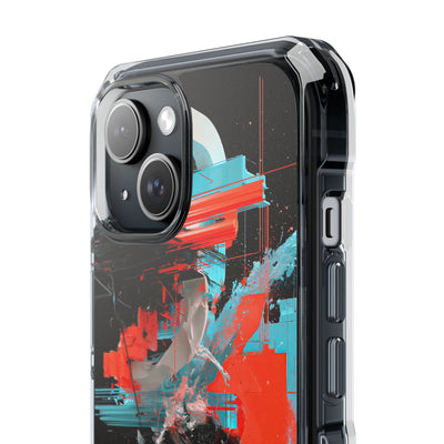 Fragmented Cyber Core · Clear Impact Magnetic Phone Case for iPhone ·  Black