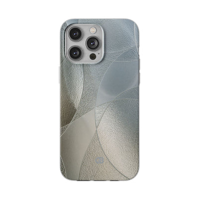 Silver Lite Phone Case for iPhone - Frosted Silver Mosaic