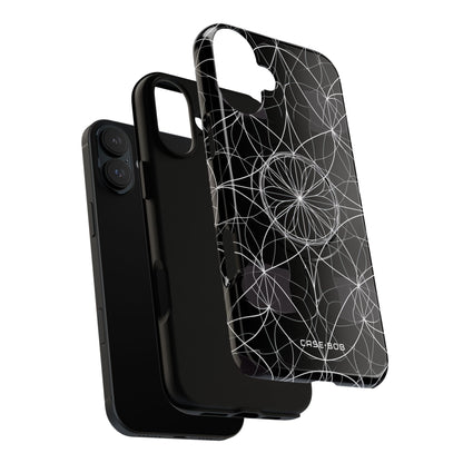 Strahlender Blütenblatt-Orbit iPhone 16 Plus Case - Tough+