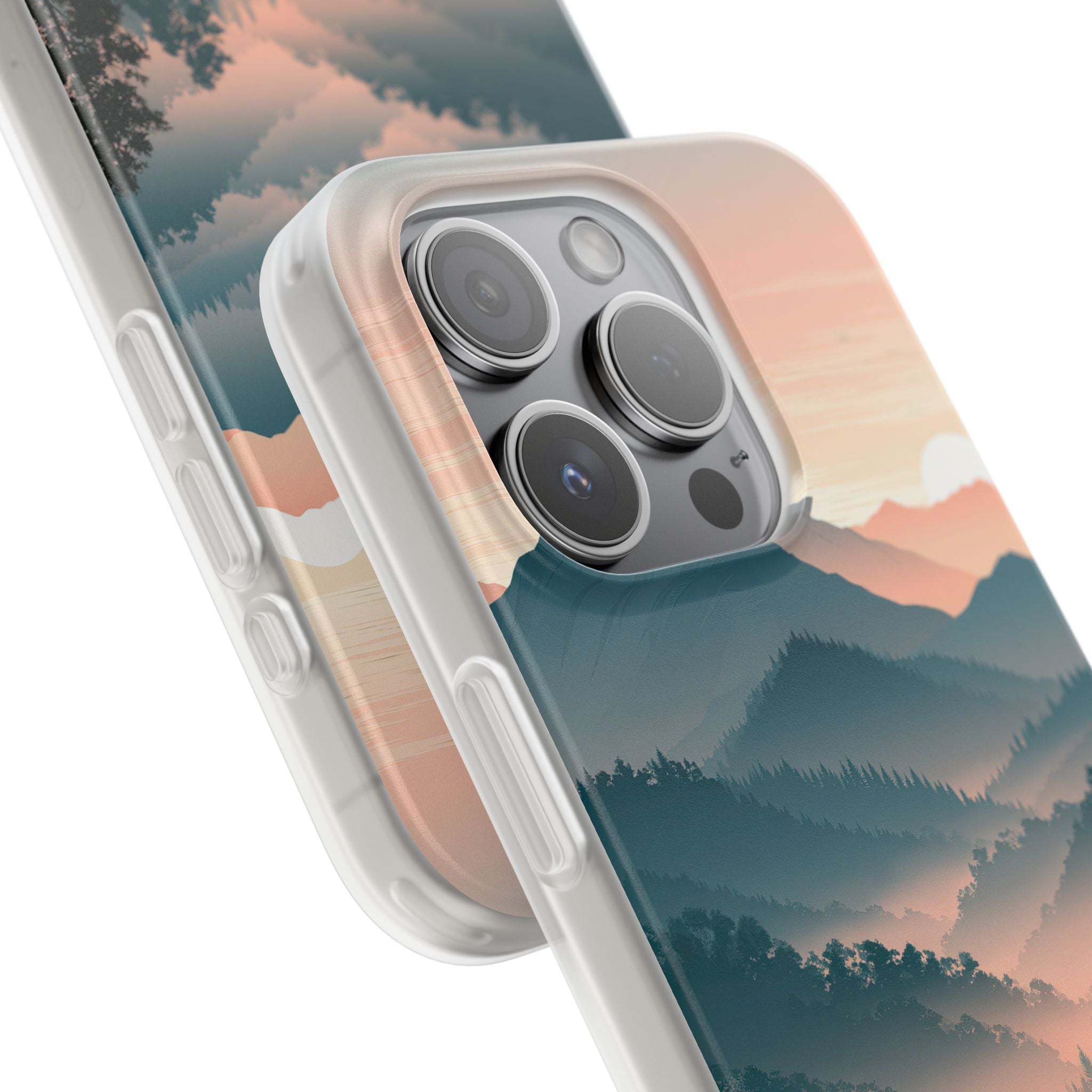 Teal Lite Phone Case for iPhone - Alpine Teal Horizon