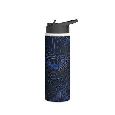 Midnight Topography · Insulated Water Bottle · Blue