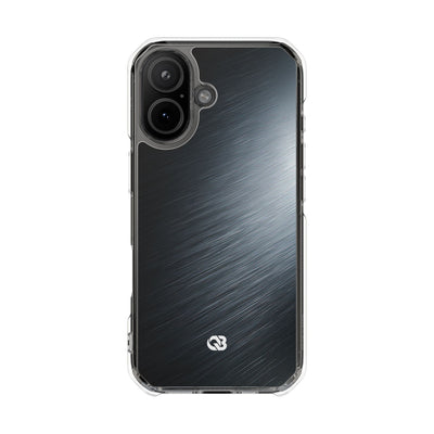 Brushed Obsidian Steel · Clear Impact Magnetic Phone Case for iPhone ·  Grey