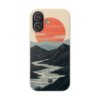 Beige Lite Phone Case for iPhone - Crimson Ridge Flow