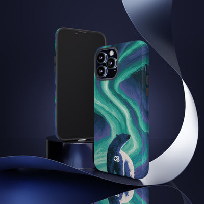 Arctic Aurora Bear · Tough Phone Case for iPhone · Teal