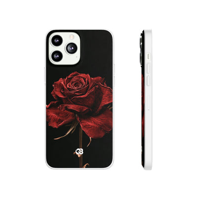 Crimson Noir Rose · Lite Phone Case for iPhone ·  Black