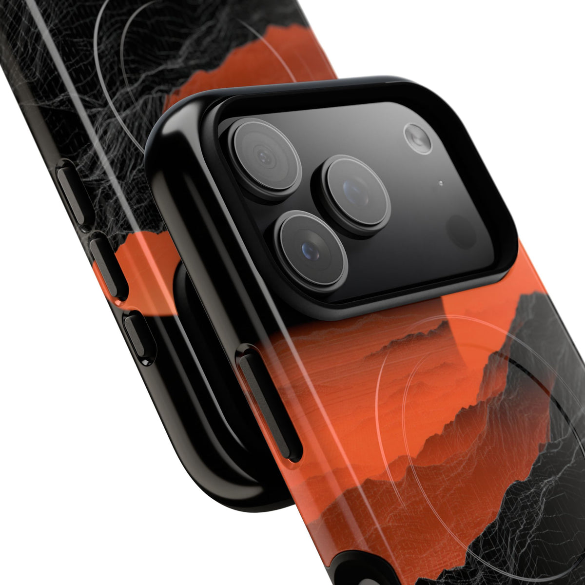 Solar Ridge Mesh · Tough 2.0 Magnetic Phone Case for iPhone · Black