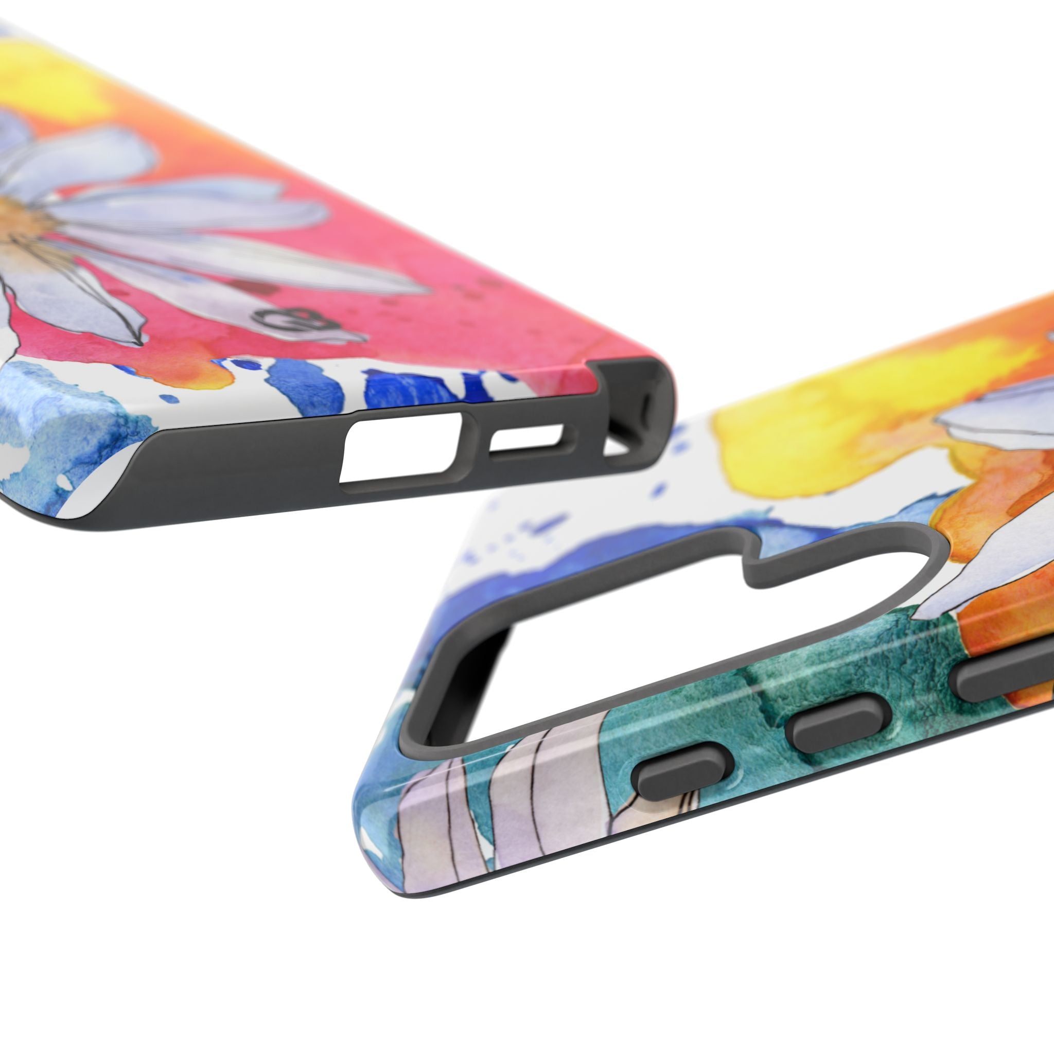 Vivid Bloom Splatter · Tough Handyhülle für Samsung